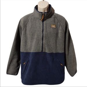 LL Bean 1/2 zip color block fleece Large